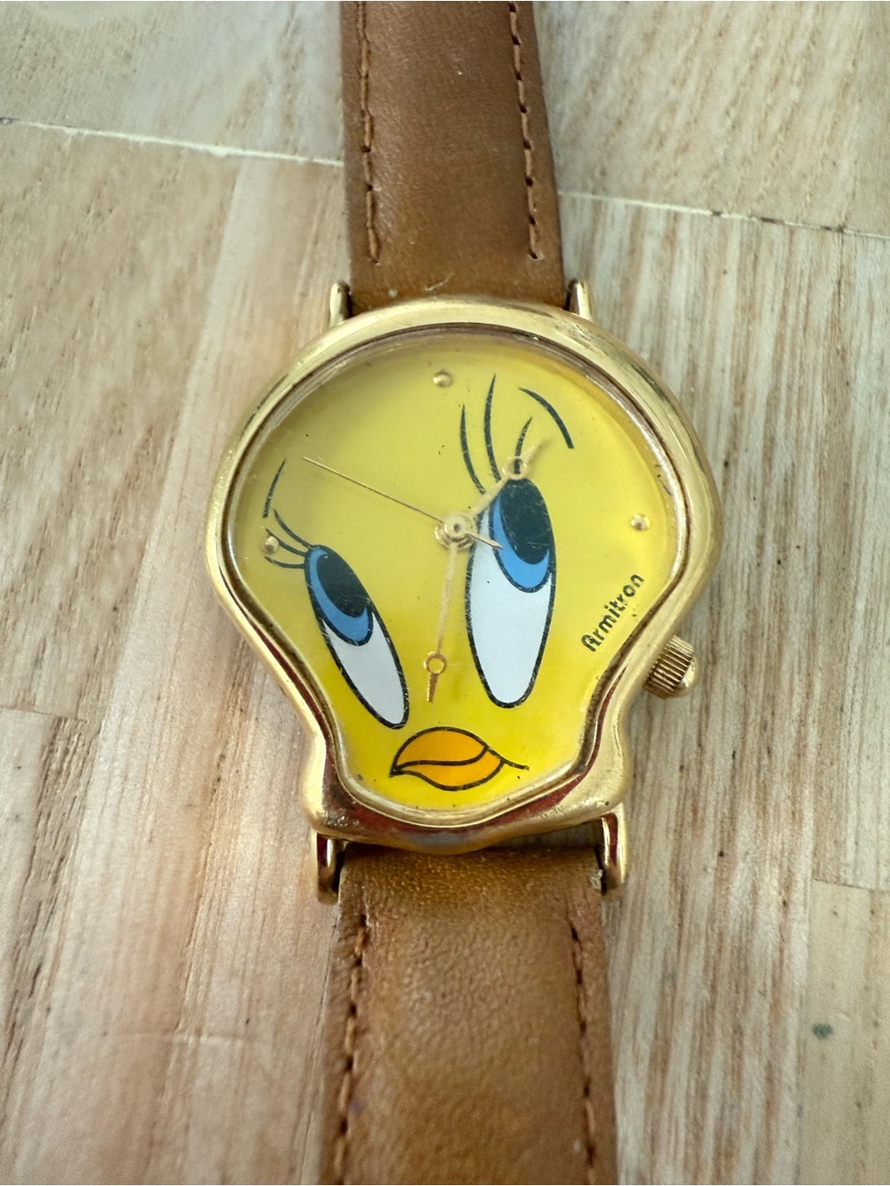 Vintage 90s Armitron Warner bros looney tunes tweety watch NEW BATTERY